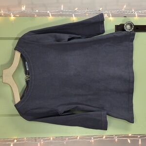 Women's Old Navy boat neck dock semi sleeve cement grey dust blue Medium top